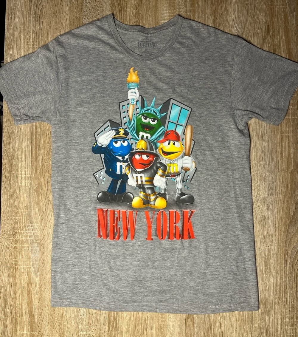 M&M's Vintage  New York City Grey TShirt M NYC Times Square USA
